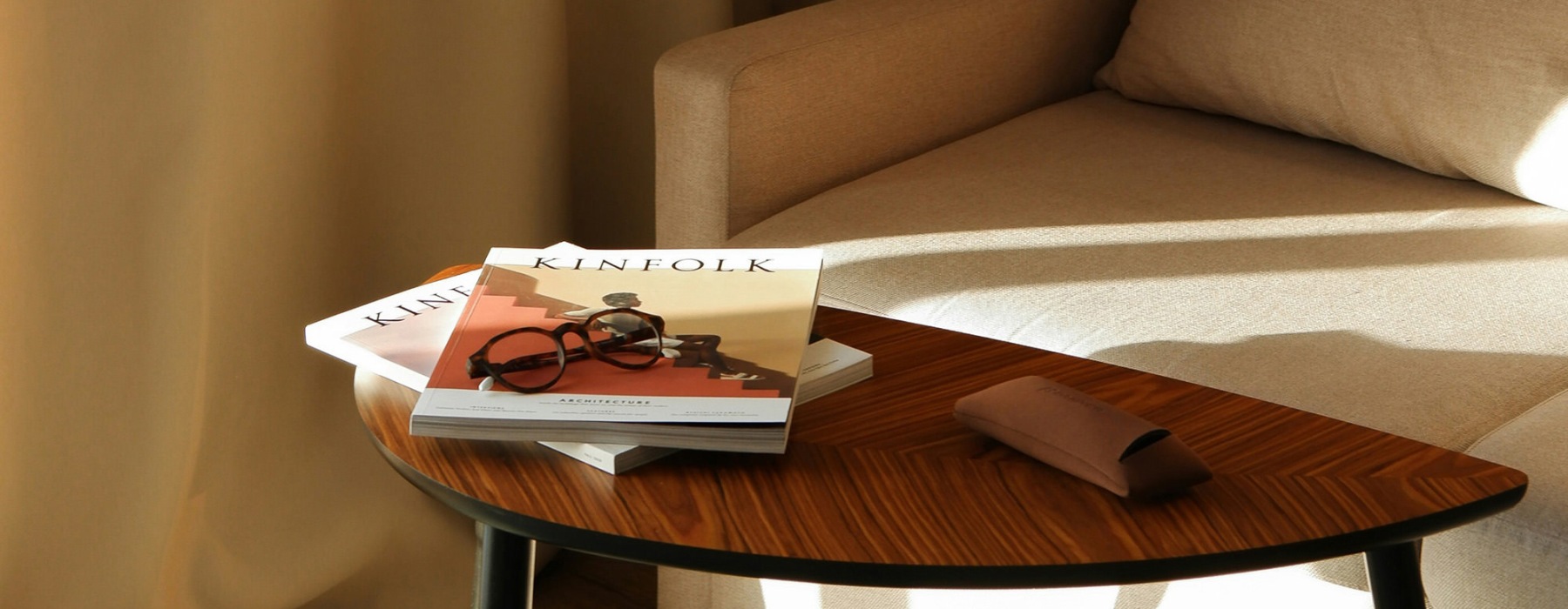 decorated coffee table